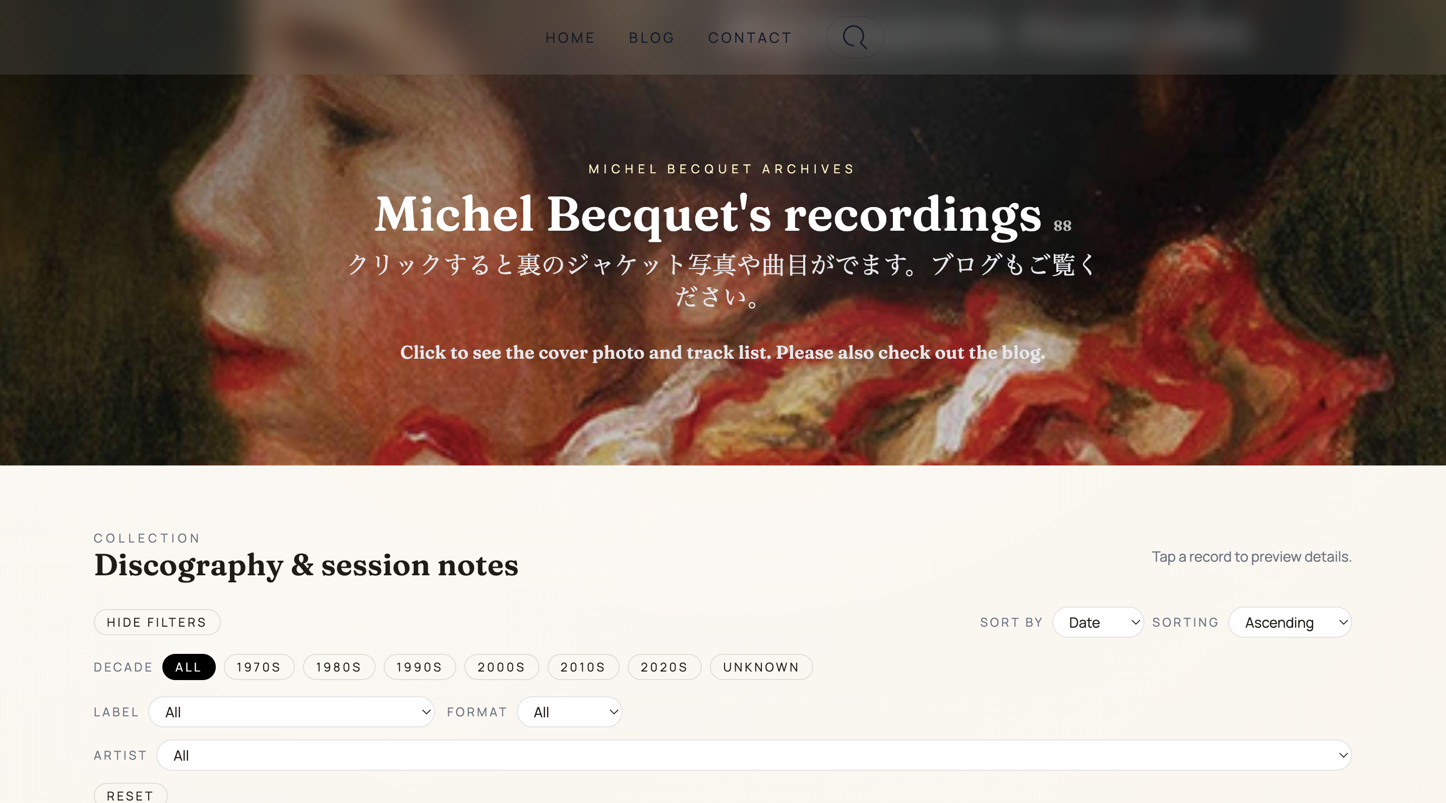Michel Becquet's recordings 86